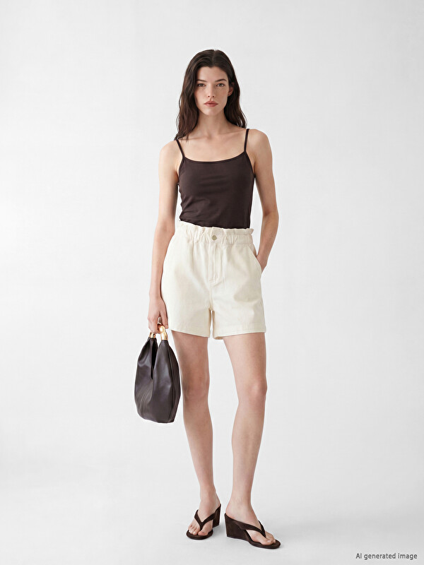 LCW Comfort Elastic Waist Women's Jean Shorts