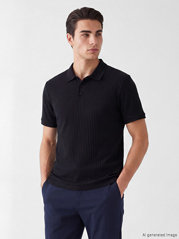 LCW Vision Polo Collar Men's Knitwear T-Shirt
