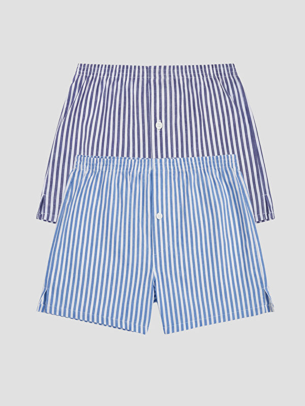 LCW Kids Çizgili Erkek Çocuk 2'li Boxer