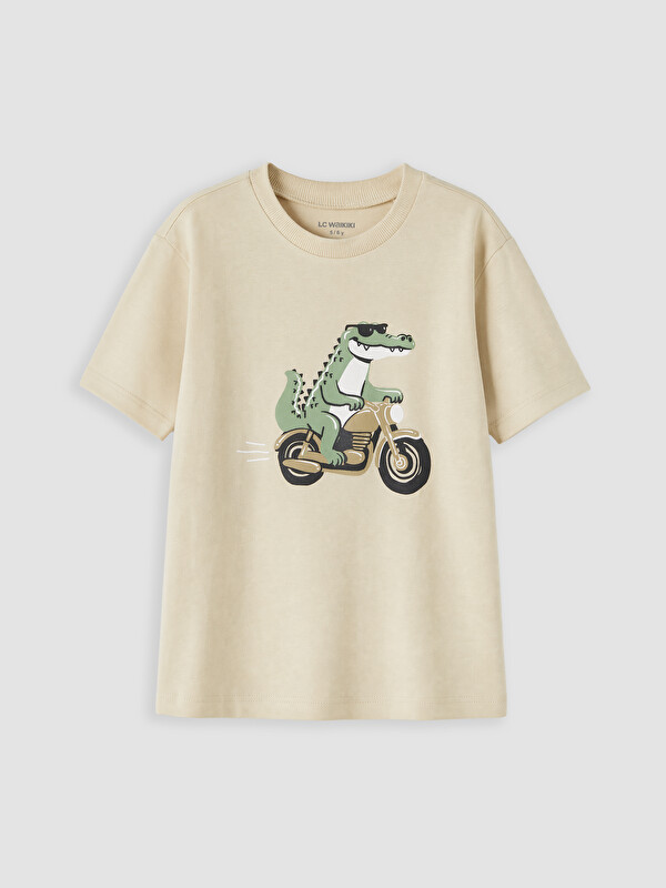 LCW Kids Crew Neck Printed Boys' T-Shirt