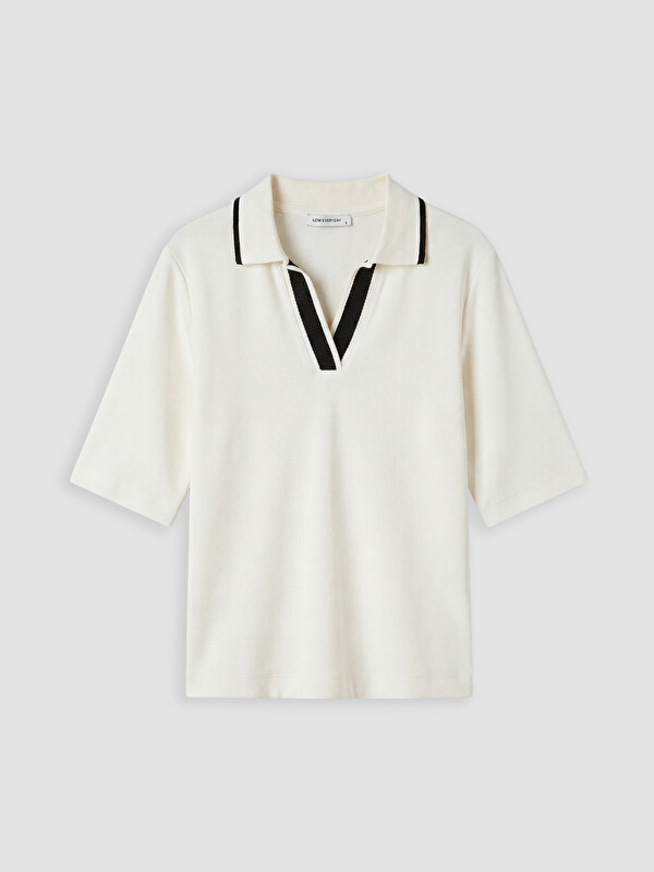 LCW EVERYDAY Polo Yaka Soft Touch Kadın Tişört