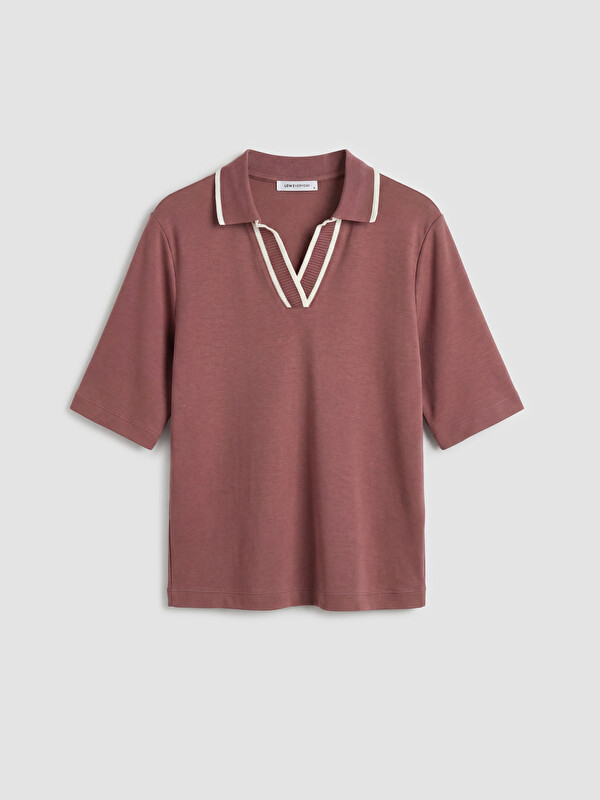 LCW EVERYDAY Polo Yaka Soft Touch Kadın Tişört