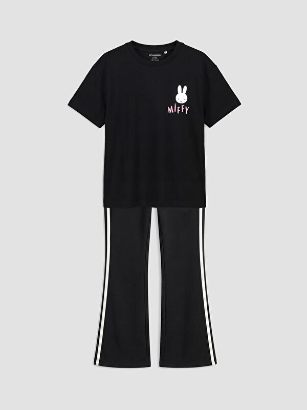 LCW Kids Miffy Baskılı Kız Çocuk Tişört ve Tayt