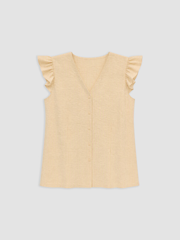 LCW STUDIO Blouse à volants Col en V