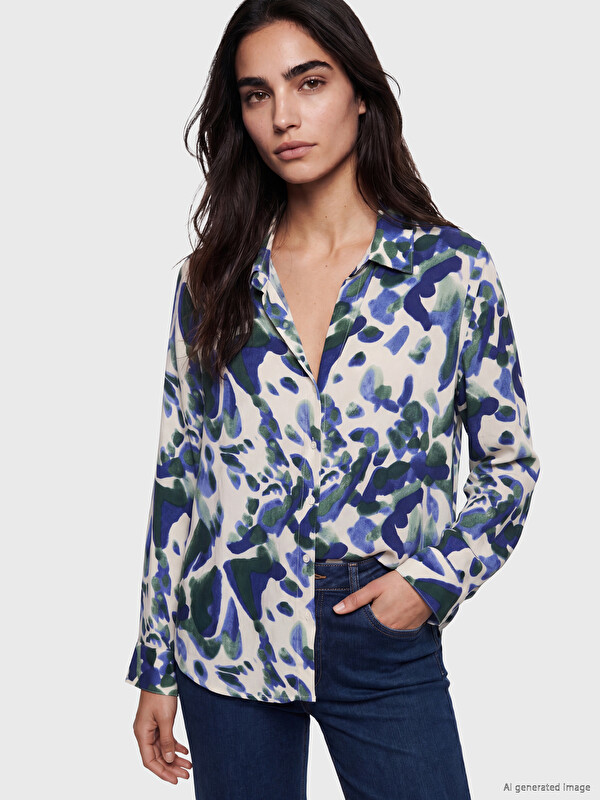 LCW Vision Woman Blue Shirt