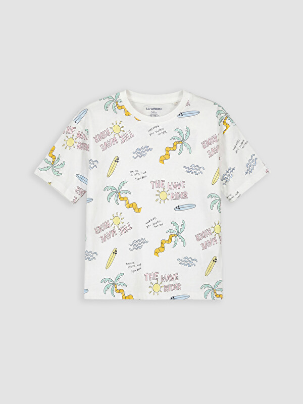 LCW Kids Crew Neck Printed Boys' T-Shirt