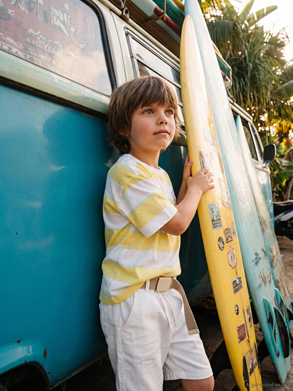 LCW Kids Crew Neck Striped Boys' T-Shirt