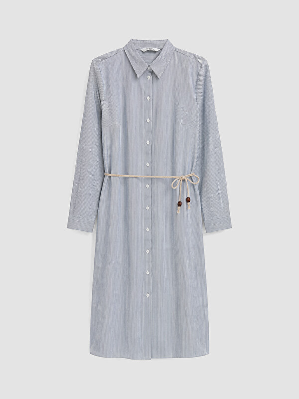 LCWAIKIKI Classic Woman Indigo Shirt Tunic