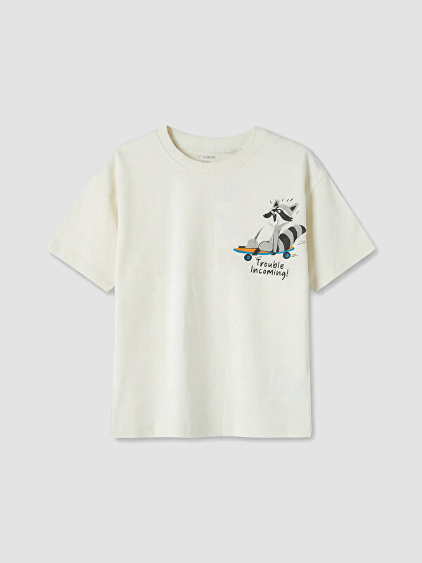 LCW Kids Tricou imprimat cu guler rotund pentru băieți
