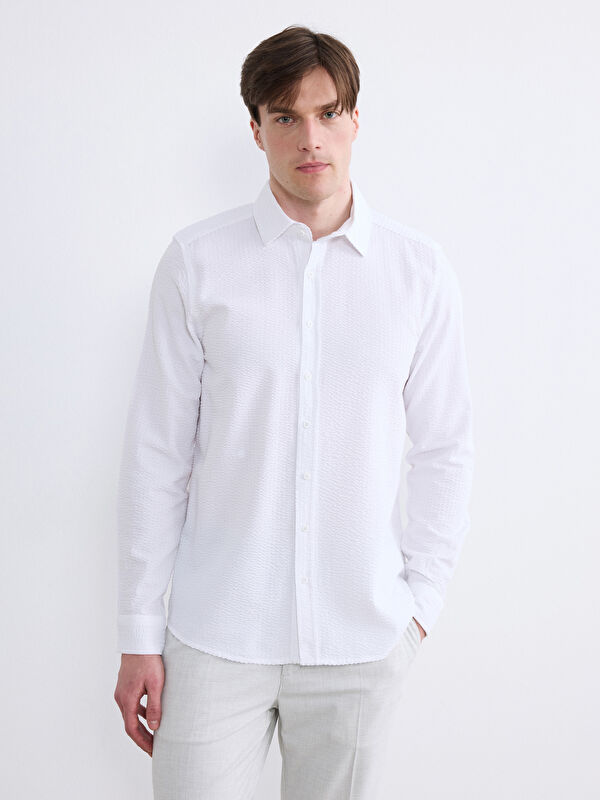 SOUTHBLUE Regular Fit Dobby Men's Shirt