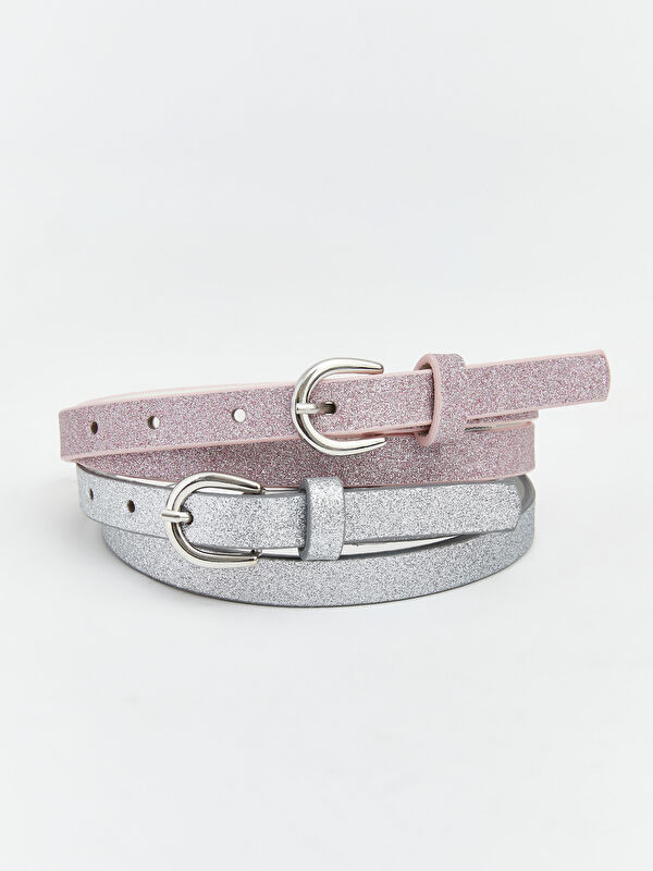LCW ACCESSORIES Kunstleder Mädchen Gürtel 2er-Pack