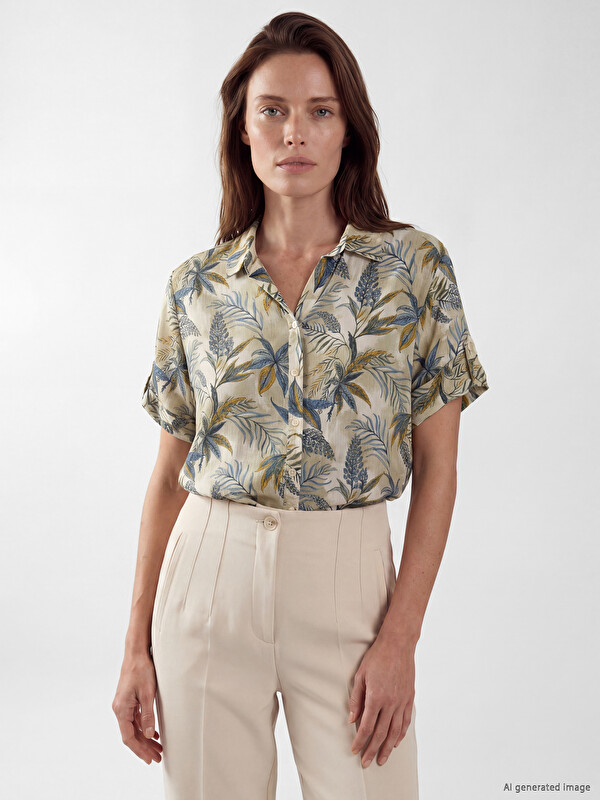 LCW Grace Patterned Women's Shirt