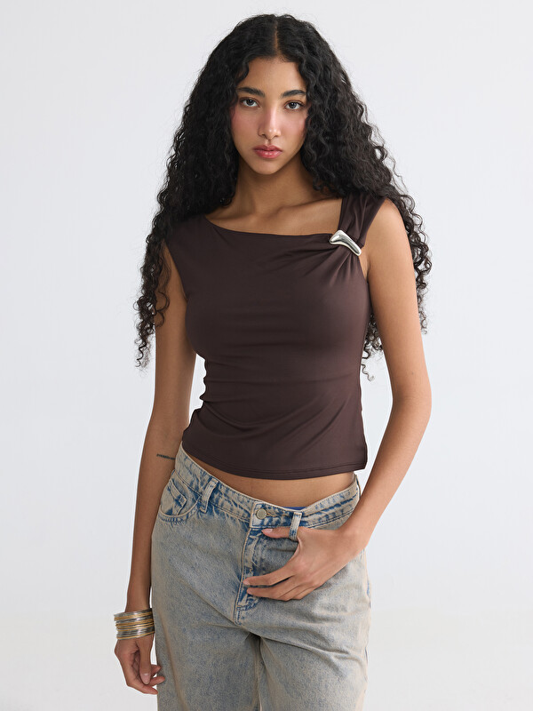 XSIDE Woman Brown Blouse