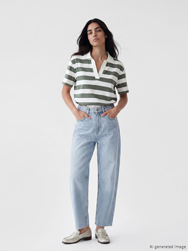 LCW Jeans Barrel Fit Kadın Jean Pantolon