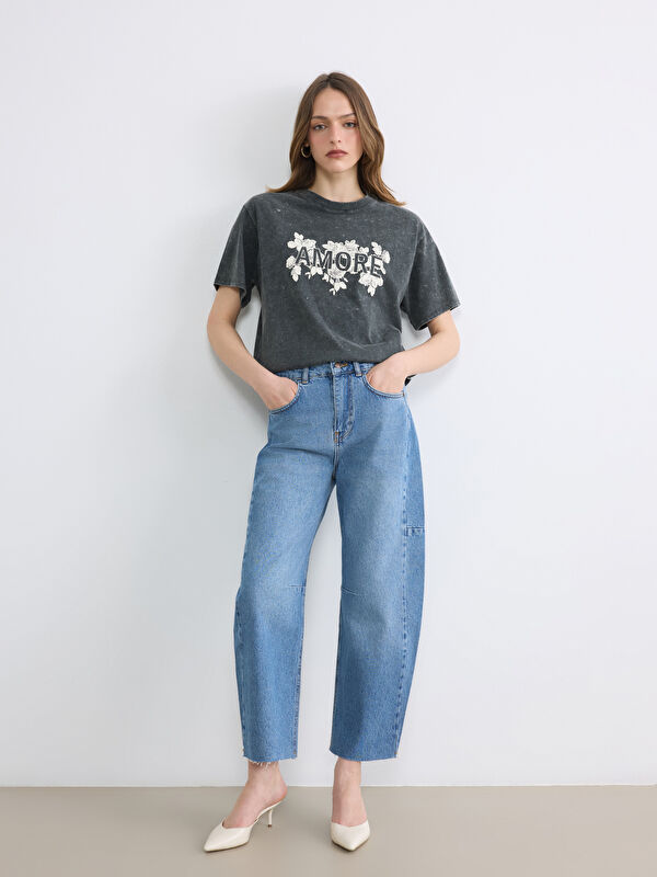 LCW Jeans Barrel Fit Kadın Jean Pantolon