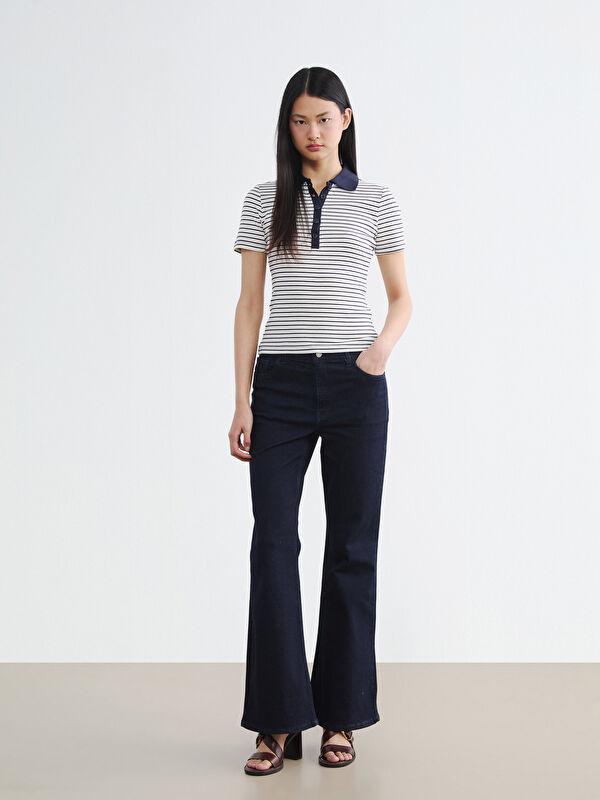 LCW Jeans Yüksek Bel Flare Kadın Jean Pantolon