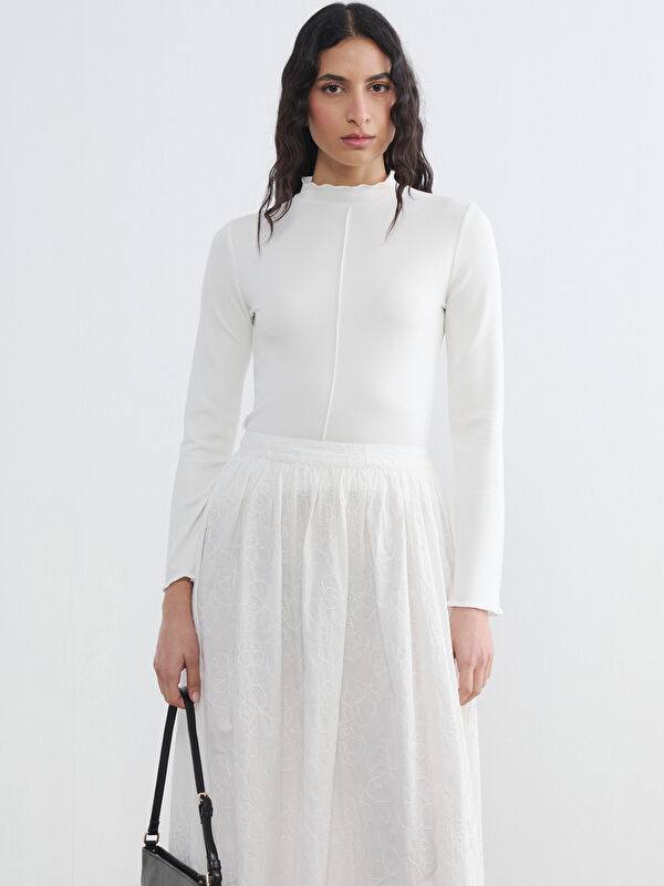 LCW Modest Dik Yaka Kadın Body