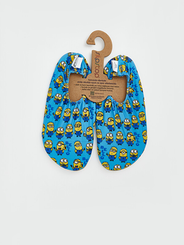 Slipstop Minions Baskılı Erkek Çocuk Deniz Ayakkabısı