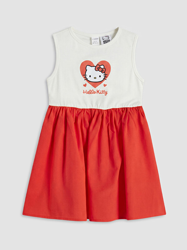 LCW Kids فستان بناتي مطبوع من Hello Kitty