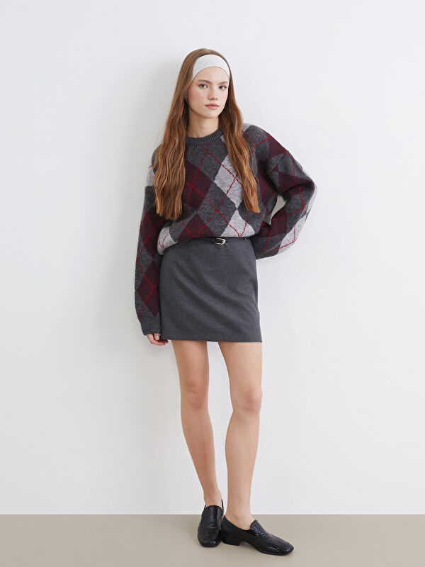 XSIDE Belted Mini Skirt