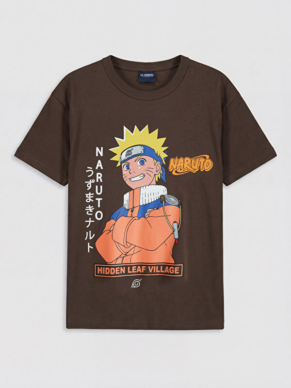 LCW Kids Bisiklet Yaka Naruto Baskılı Erkek Çocuk Tişört