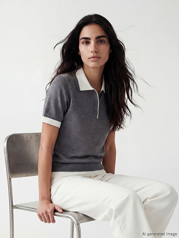 LCW Vision Polo Collar Women's Knitwear Sweater