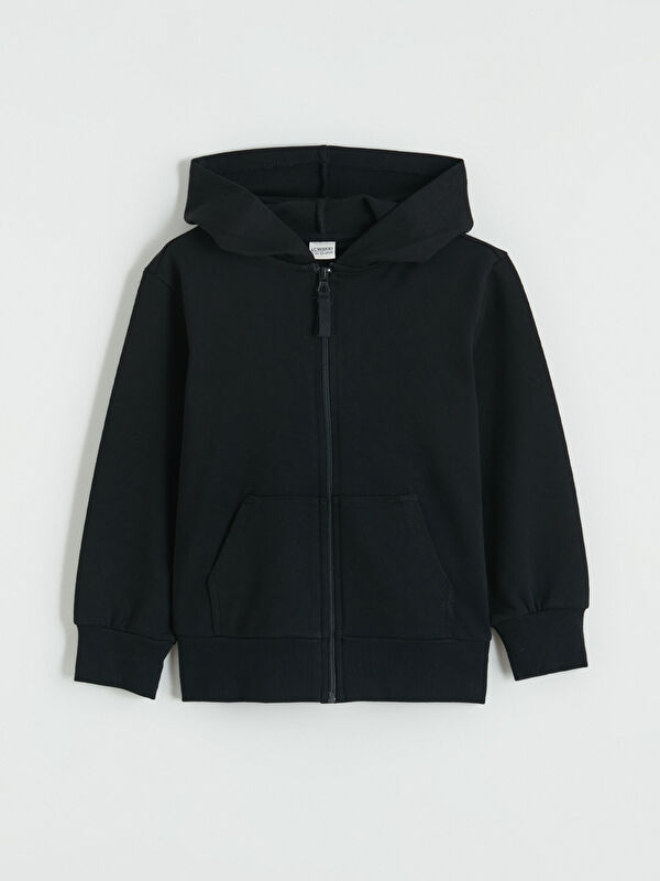 LC WAIKIKI Kapüşonlu Kız Çocuk Fermuarlı Sweatshirt