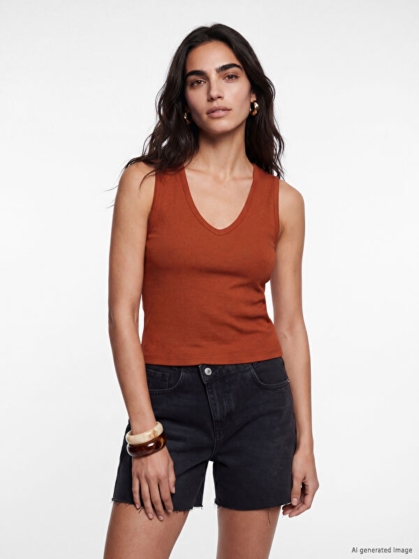 LCW Vision V Neck Women's Tank Top
