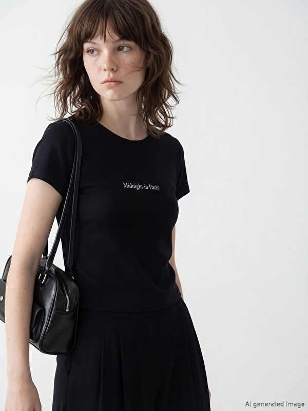 XSIDE Woman BLACK T-Shirt