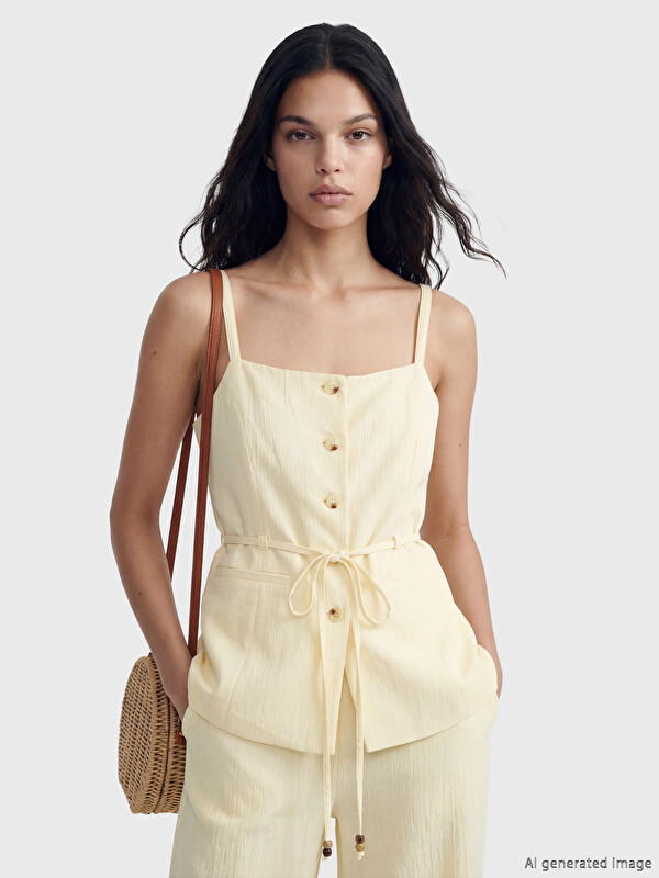LCW Vision Woman Yellow Blouse