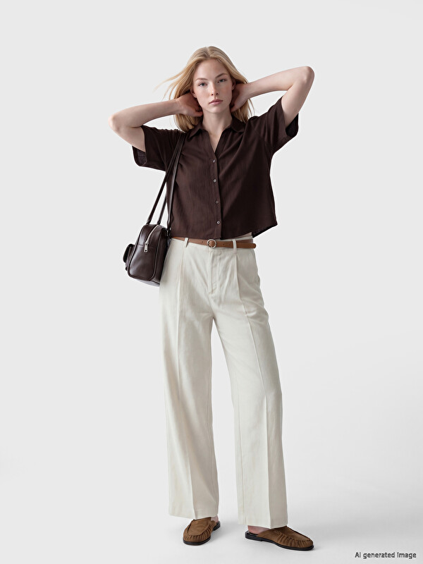 XSIDE Woman Beige Trousers