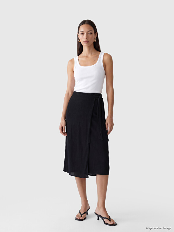LCWAIKIKI Classic Woman Black Skirt