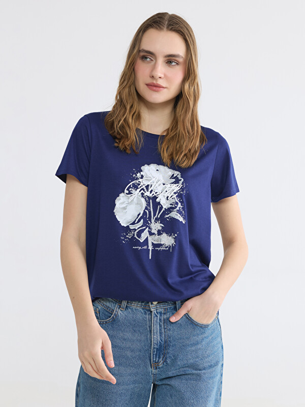 LCW EVERYDAY Crew Neck Printed Women's T-Shirt
