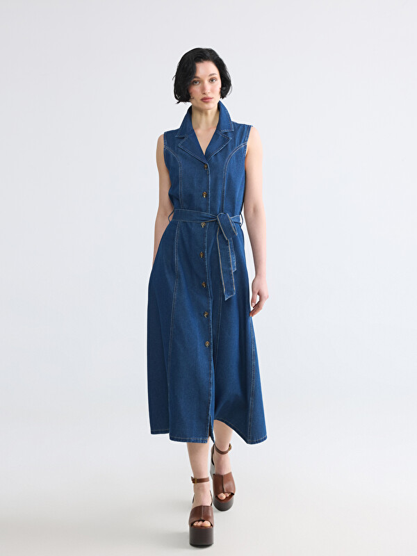 LCW Vision Rochie din Denim în Linie A cu Curea