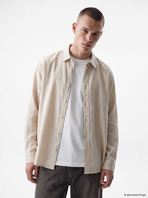 XSIDE Regular Fit Dobby Men's Shirt