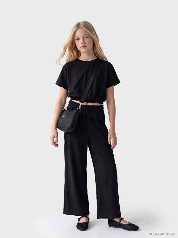 LCW Kids Loose Fit Kız Çocuk Pantolon