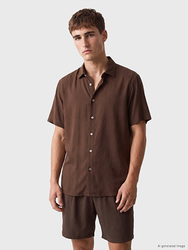 LCW Vision Man Brown Shirt