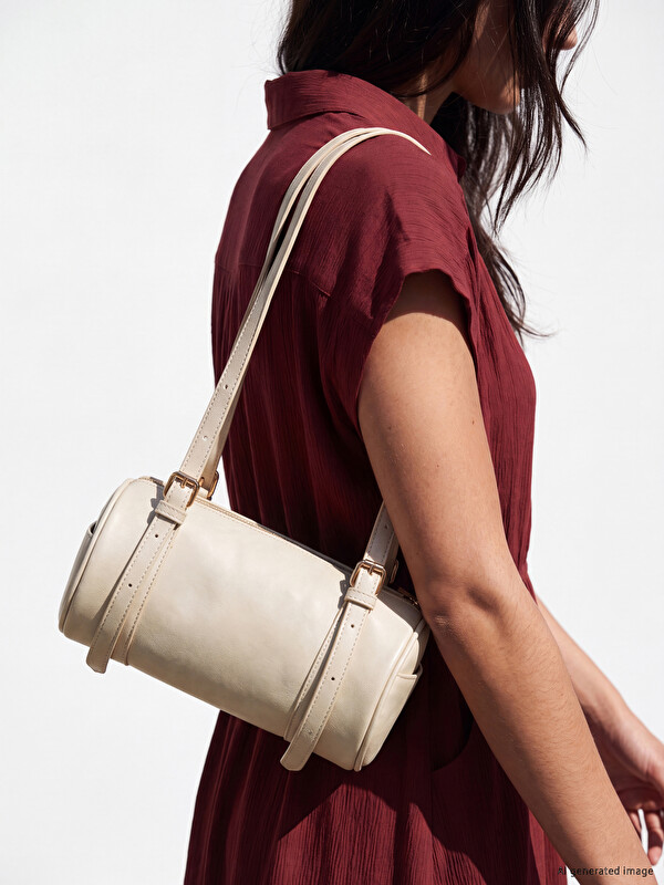 LCW ACCESSORIES Deri Görünümlü Kadın Omuz Çantası