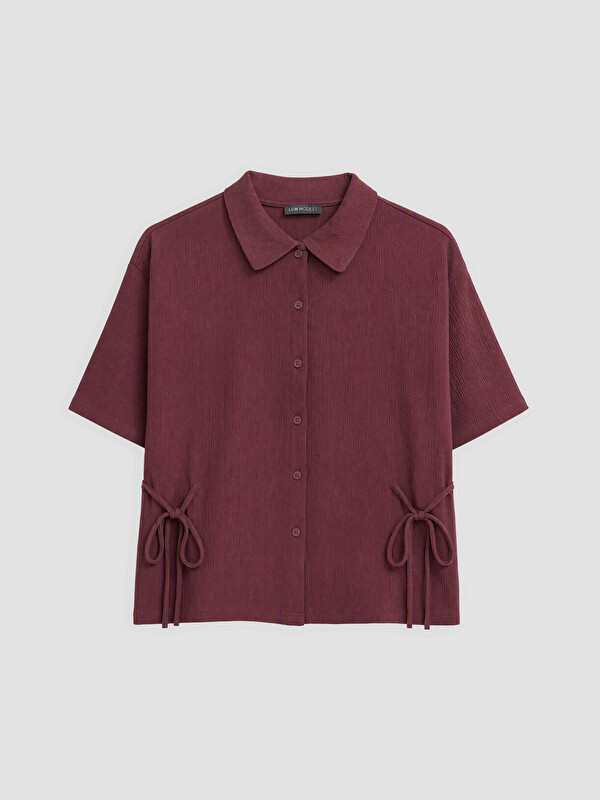 LCW Modest Woman Plum Shirt Tunic