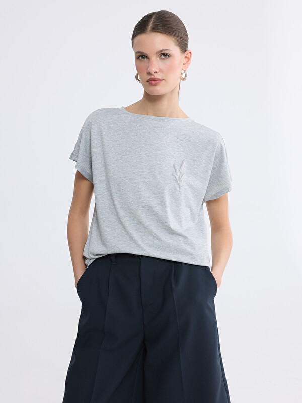 LCW EVERYDAY Tricou Gri Femeie