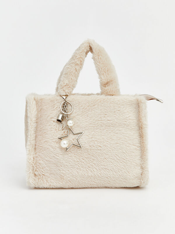 LCW ACCESSORIES Aksesuarlı Pelüş Kadın Omuz Çantası