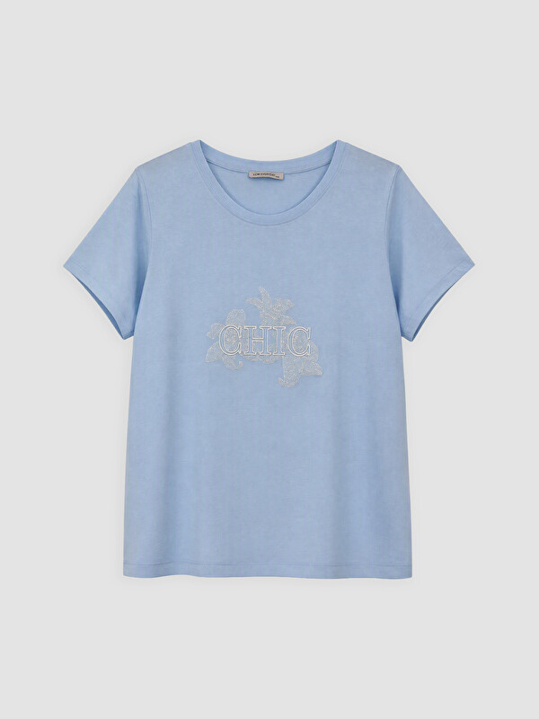 LCW EVERYDAY Embroidered %100 Cotton Women's T-shirt