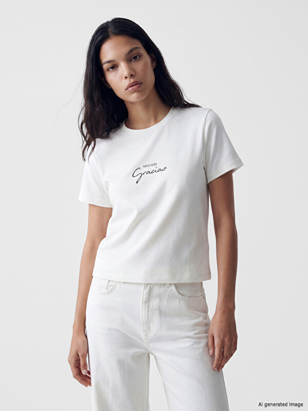 LCW Vision Soft Touch Printed Women's T-Shirt