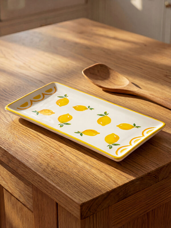 LCW HOME Limon Baskılı Seramik Sunum Tabağı