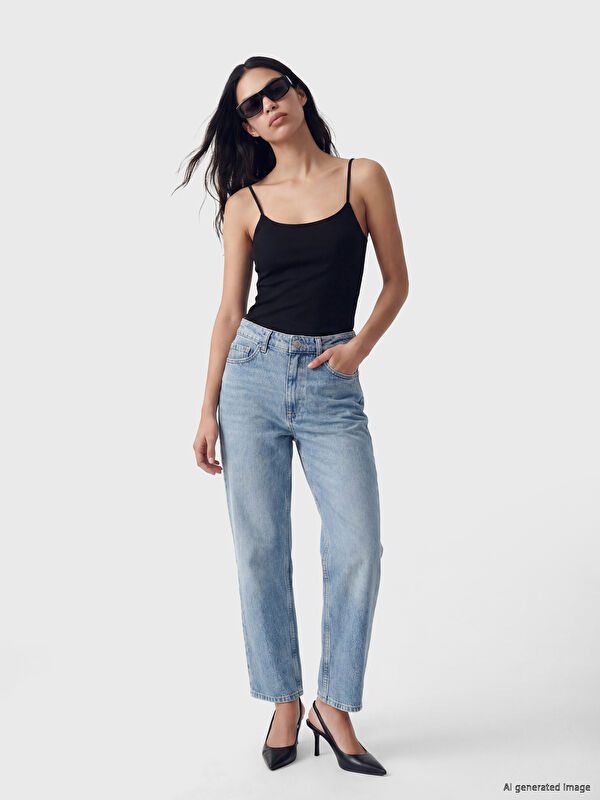 LCW Jeans Yüksek Bel Slim Fit Kadın Jean Pantolon