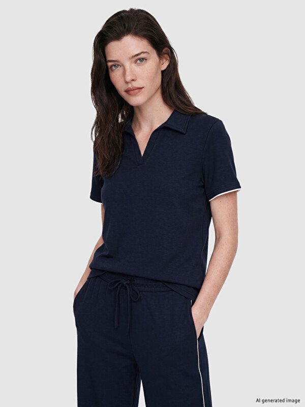 LCW Comfort Polo Collar Soft Touch Women's T-Shirt