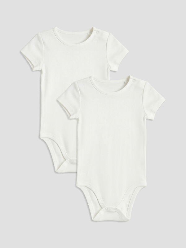 LC WAIKIKI Crew Neck Baby Girls' Snap Bodysuit 2 Pack