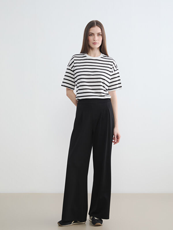 LCW Modest Standart Fit Kadın Pileli Kumaş Pantolon