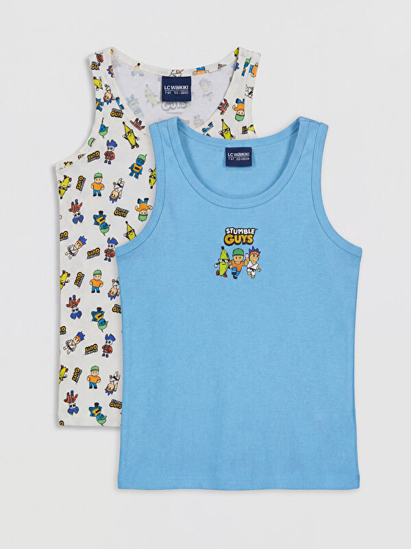 LCW Kids Stumble Guys Baskılı Erkek Çocuk Atlet 2'li