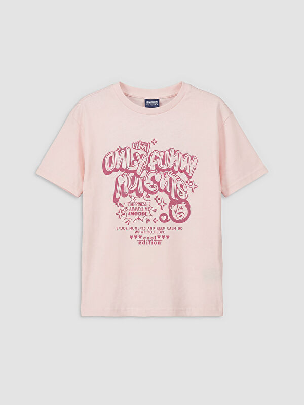 LCW Kids T-shirt à col rond imprimé pour fille